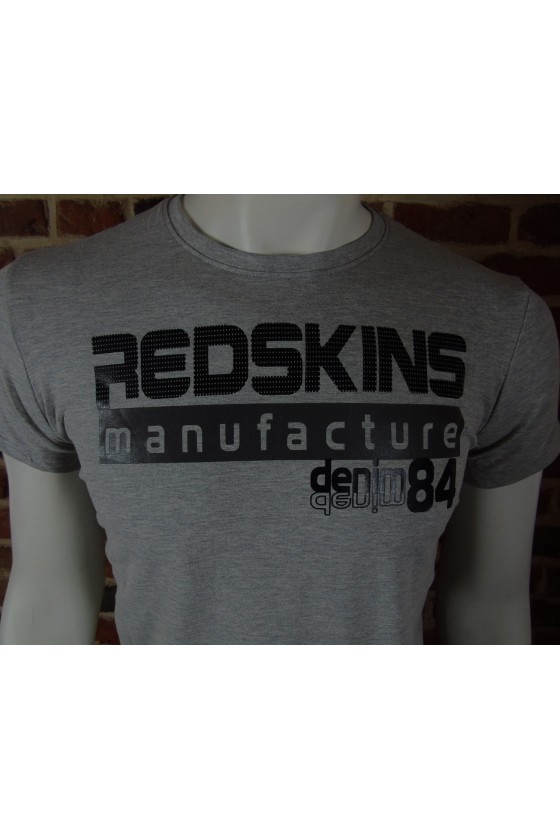 Tee shirt Redskins homme manches courtes LAMBERT CALDER GRIS