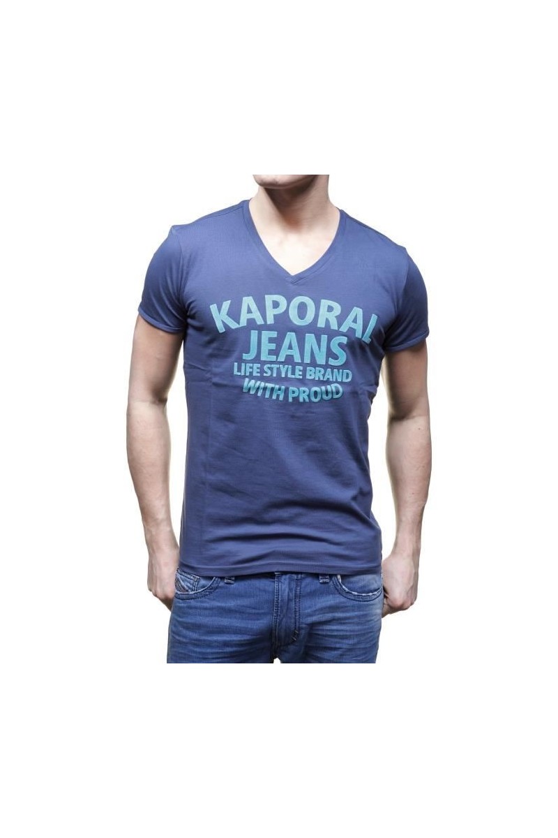 Tee shirt Kaporal Homme manches courtes KELOU Bleu