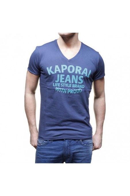 Tee shirt Kaporal Homme manches courtes KELOU Bleu