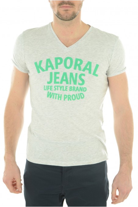 Tee shirt Kaporal Homme manches courtes KELOU Gris