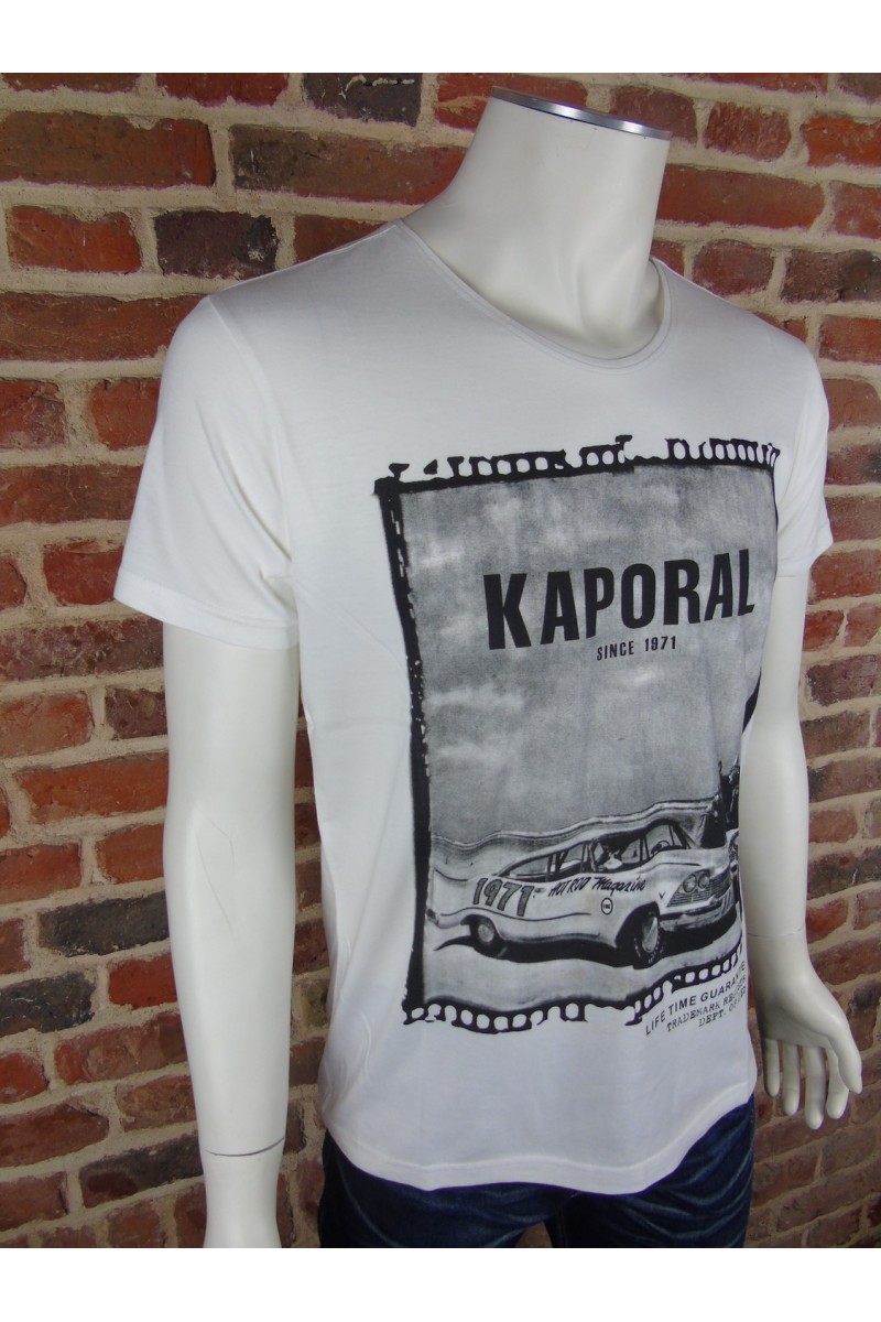 Tee shirt Kaporal Homme manches courtes KURT Blanc