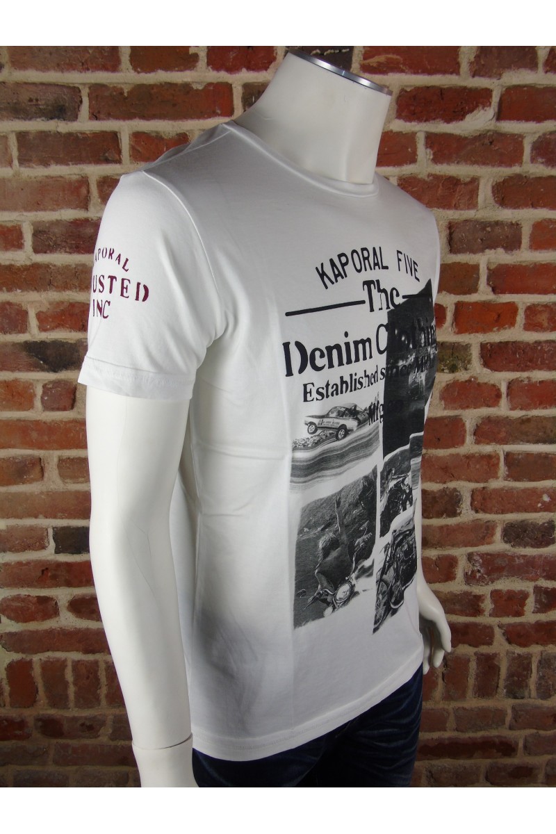 Tee shirt KAPORAL Homme manches courtes LINK Blanc
