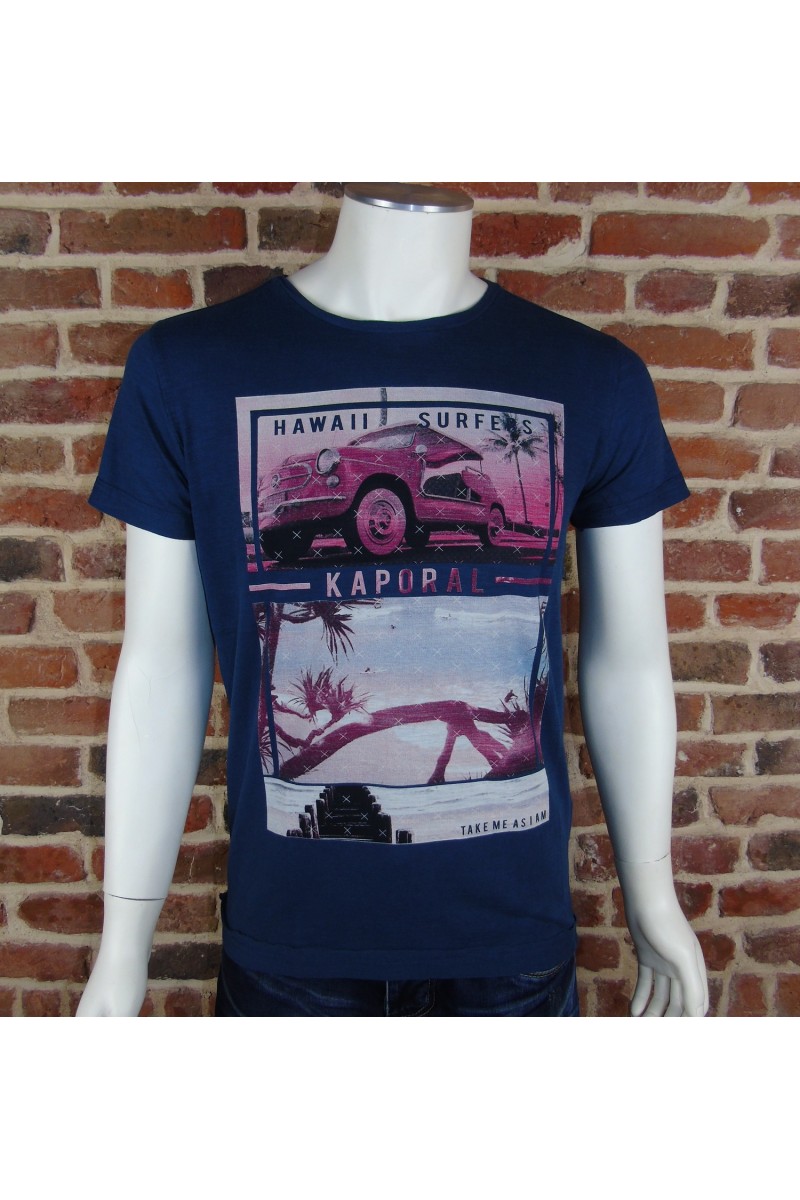 Tee shirt KAPORAL Homme manches courtes KALL Bleu