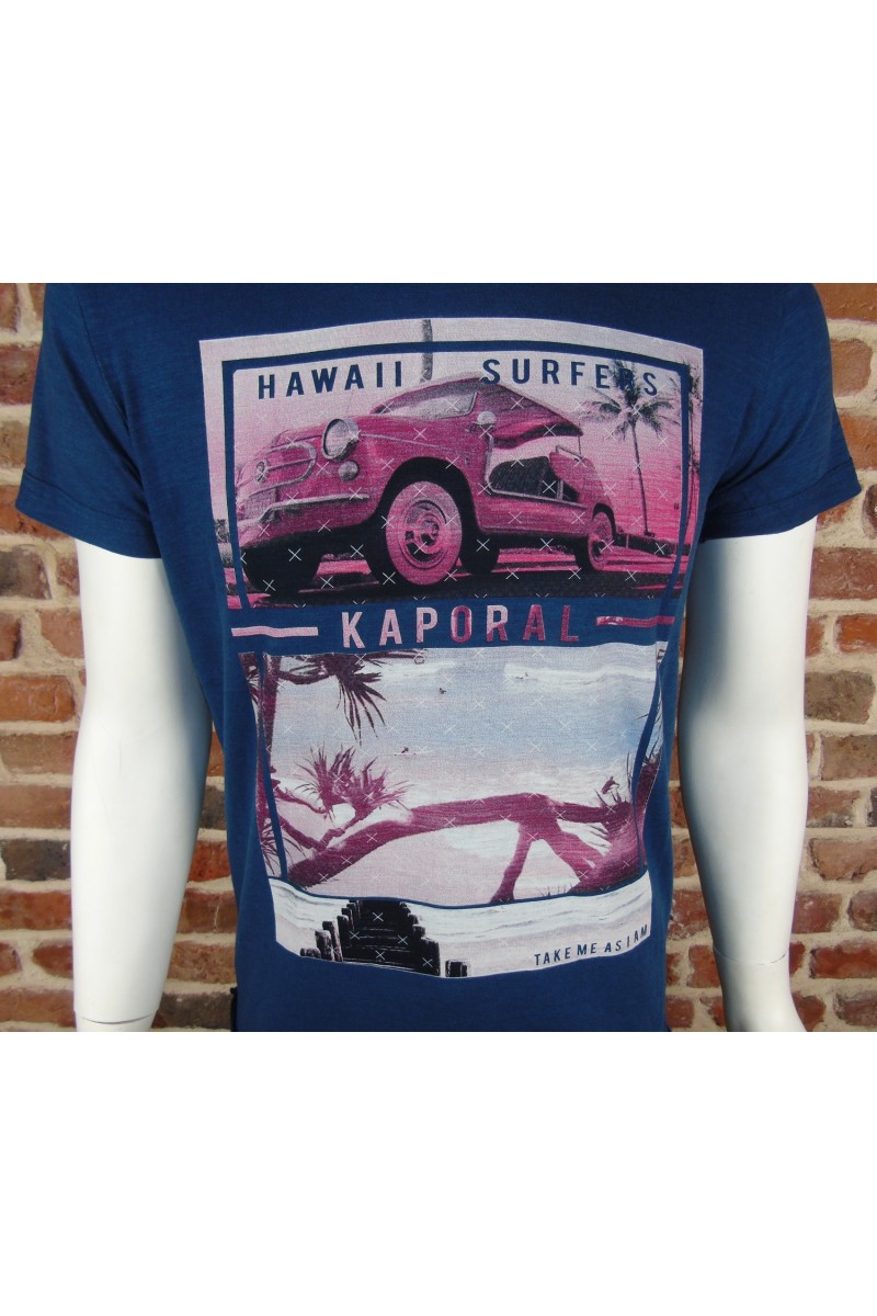 Tee shirt KAPORAL Homme manches courtes KALL Bleu