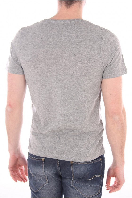 Tee shirt JACK & JONES Homme LOVE TEE CREW NECK Gris