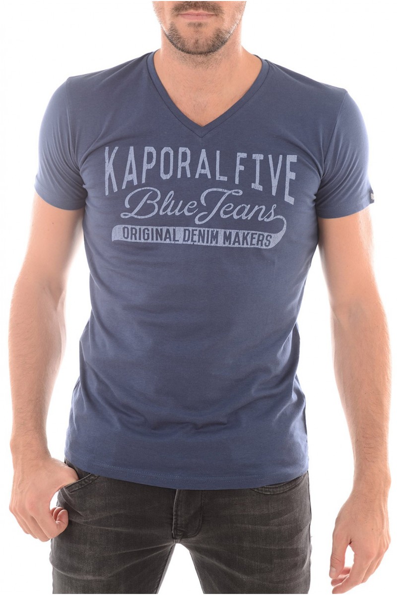 Tee shirt KAPORAL Homme manches courtes ZUPAM Bleu