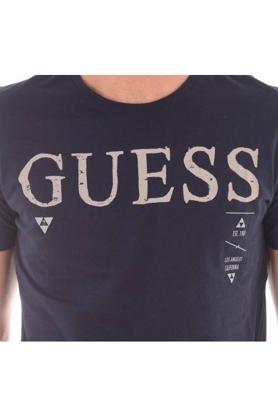 Tee shirt Guess manches courtes homme M53I05 Bleu