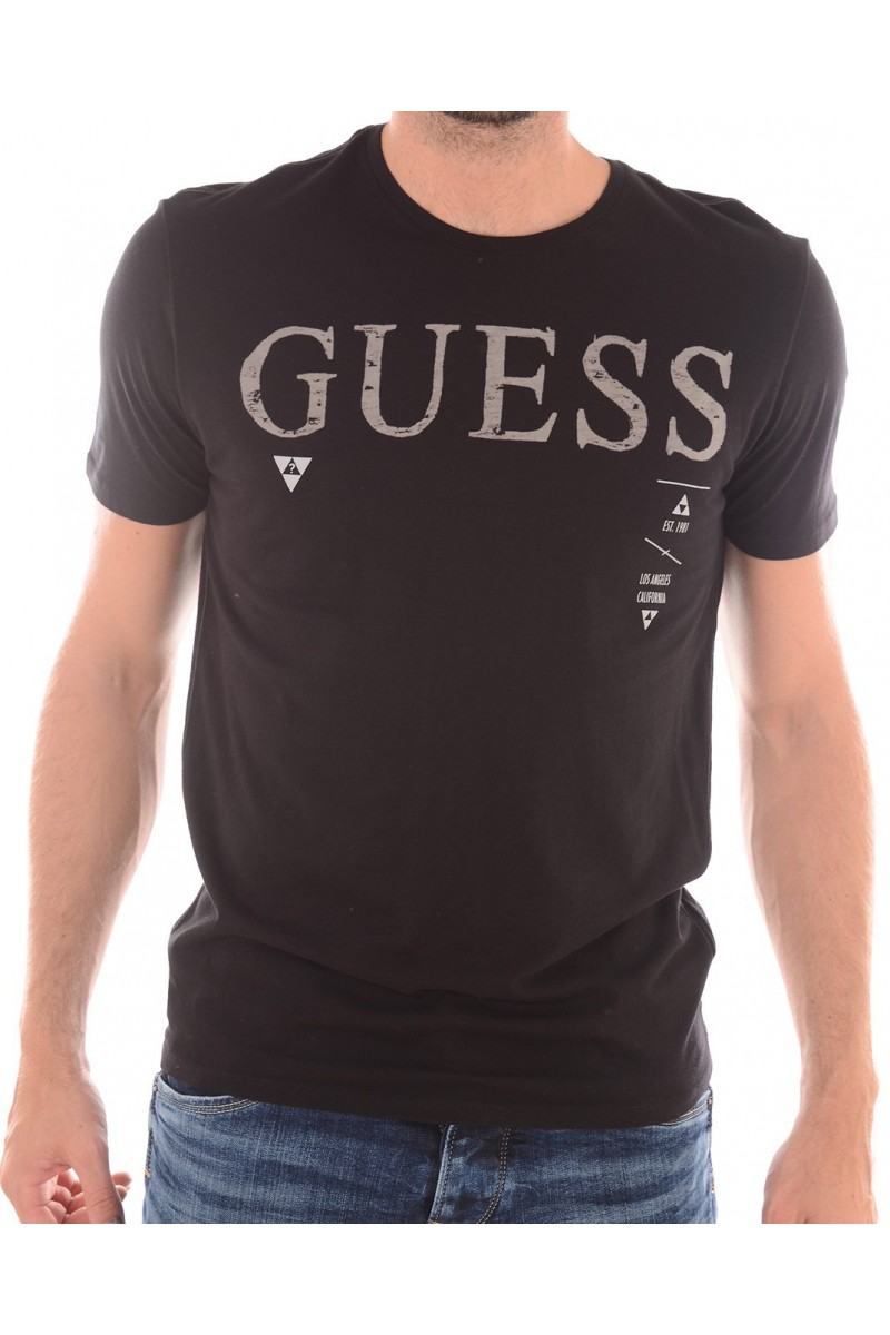 Tee shirt Guess manches courtes homme M53I05 Noir