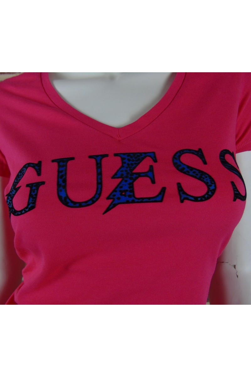 Tee shirt Guess manches courtes Femme W52I38 Rose