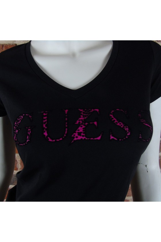 Tee shirt Guess manches courtes Femme W52I38 Noir