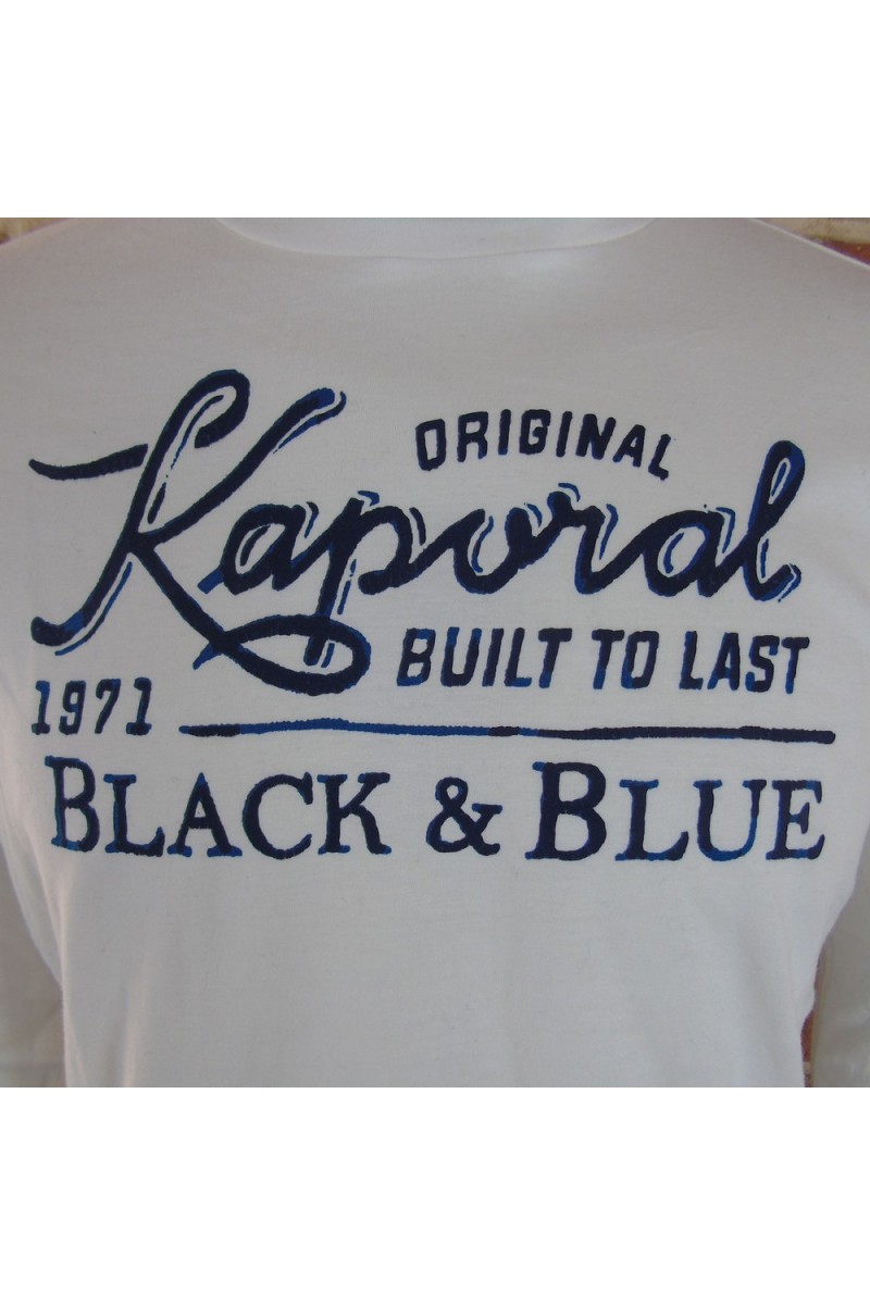 Tee shirt KAPORAL Homme manches longues LUPO Blanc