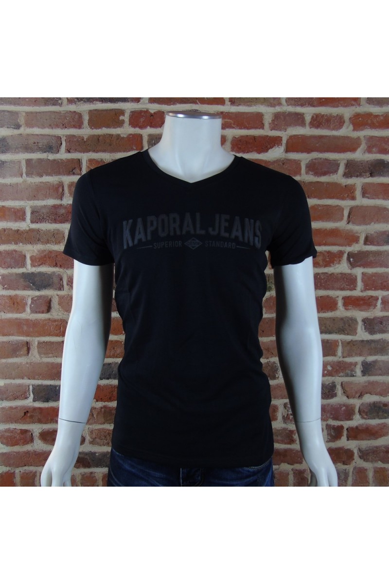 Tee shirt KAPORAL Homme manches courtes MOBO Noir