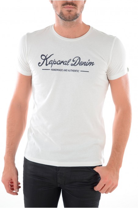 TEE SHIRT KAPORAL HOMME MANCHES COURTES OUBLY BLANC