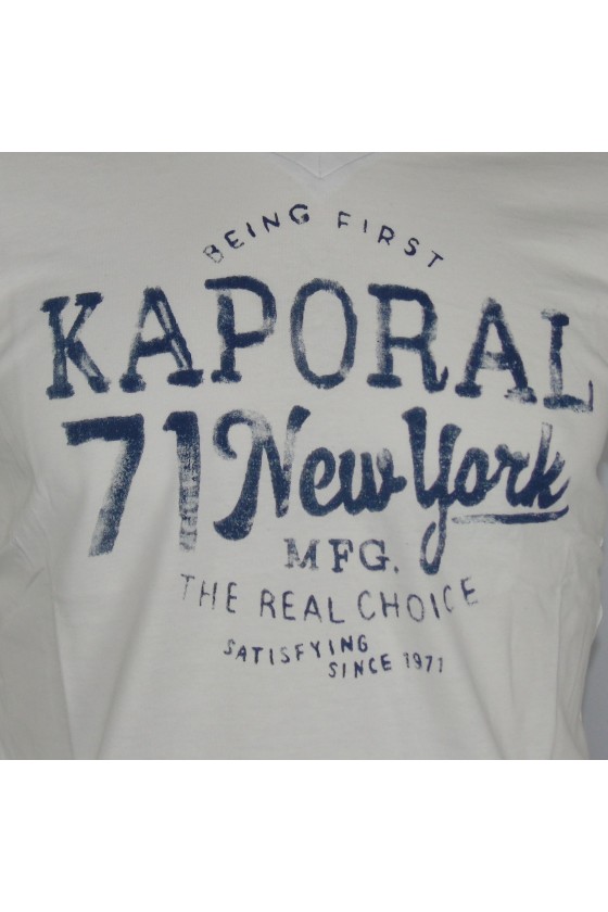 Tee shirt KAPORAL Homme manches longues MATZ blanc