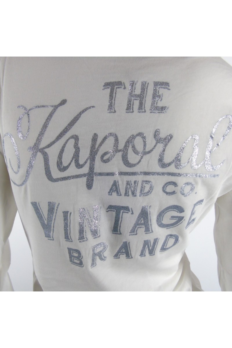 Tee shirt KAPORAL Femme manches longues PYSON blanc
