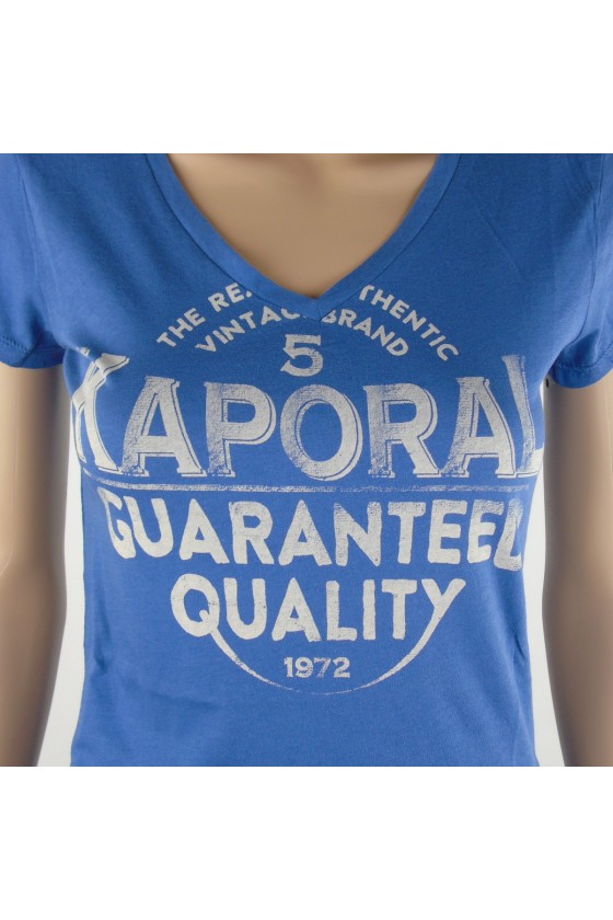 Tee shirt Kaporal Femme manches courtes PALME Bleu
