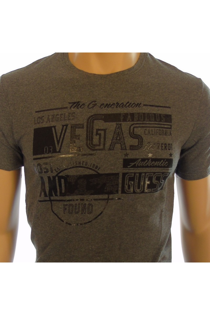 Tee shirt Guess Homme manches courtes M53I29 Gris