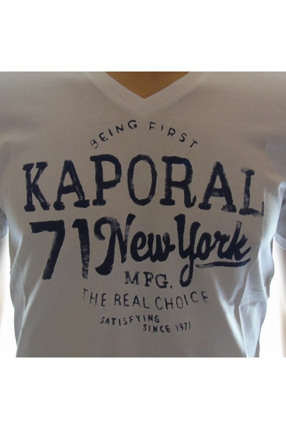 Tee shirt kaporal 5 Homme manches courtes LORKY Blanc