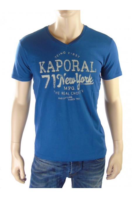 Tee shirt kaporal 5 Homme manches courtes LORKY Bleu
