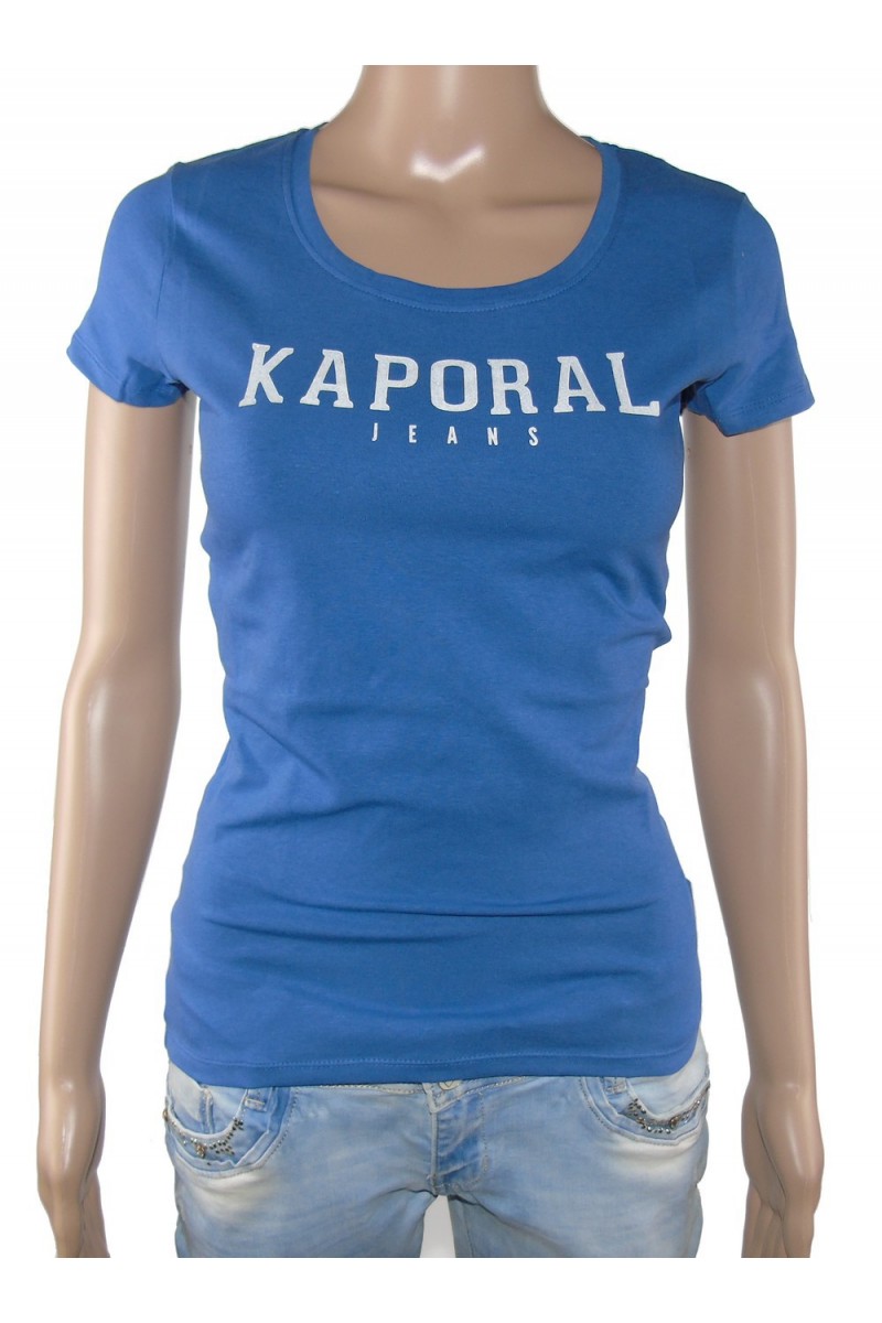 T-Shirt à Manches Courtes Rap Kaporal Femme col v Coupe ajustée