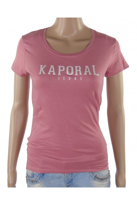 Tee shirt kaporal Femme manches courtes PICK rose