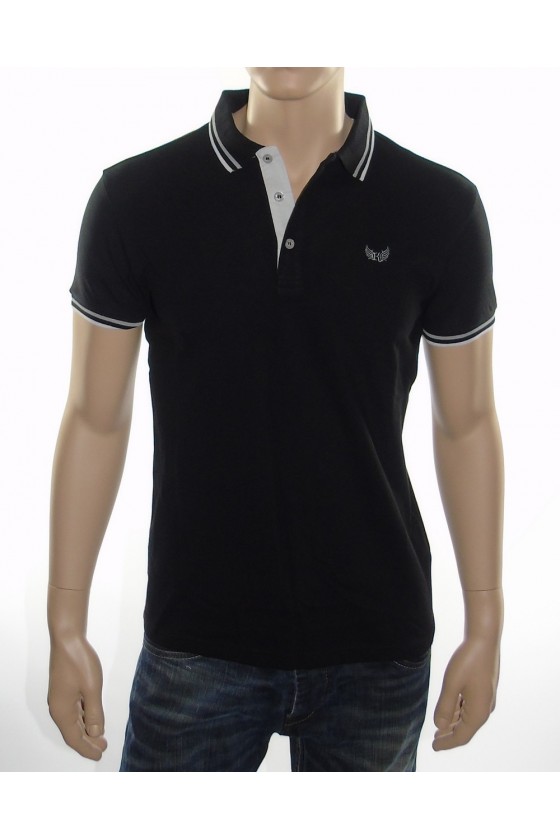 Polo Kaporal Homme manches courtes BASOC noir