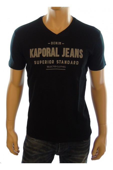 Tee shirt Kaporal Homme manches courtes POBY noir
