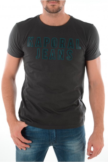 TEE SHIRT KAPORAL 5 HOMME MANCHES COURTES HOOPY ANTHRACITE