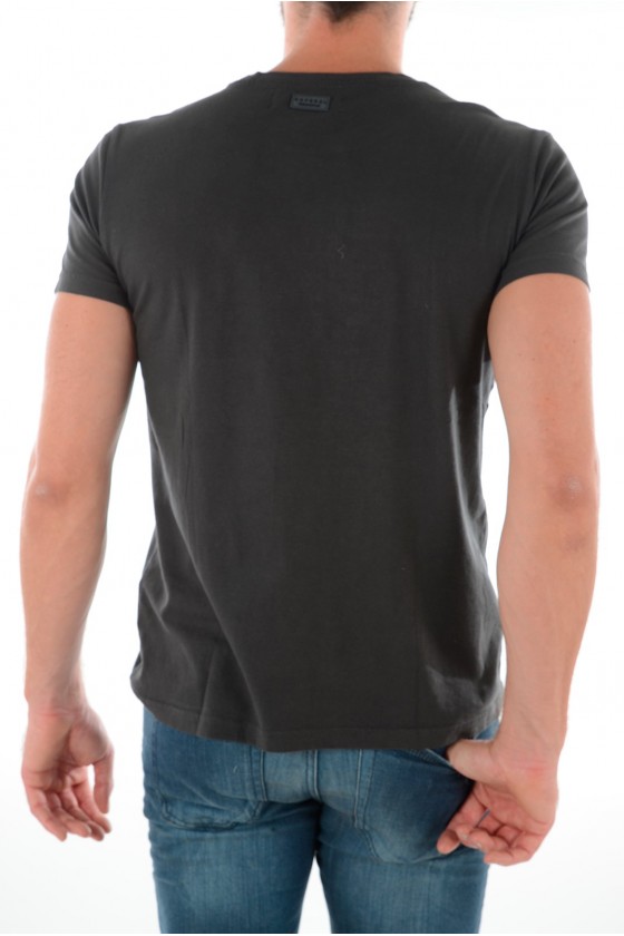 TEE SHIRT KAPORAL 5 HOMME MANCHES COURTES HOOPY ANTHRACITE