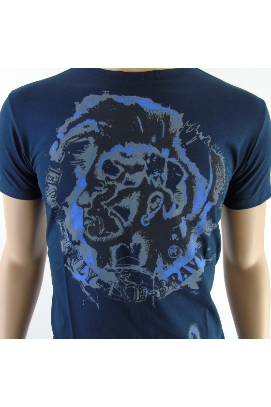 T shirt diesel manches courtes homme T-maps bleu