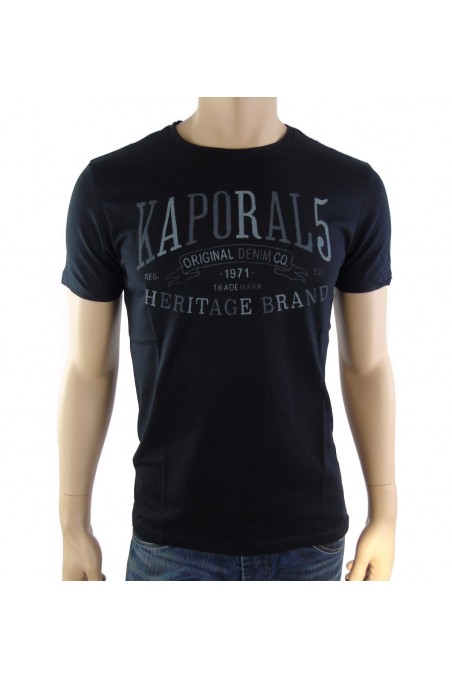 Tee shirt Kaporal homme manches courtes BOREV noir