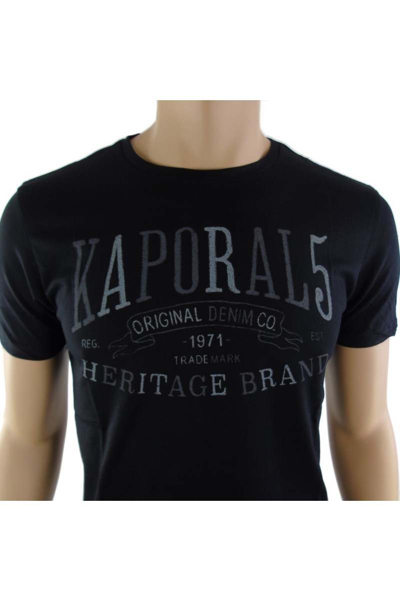 Tee shirt Kaporal homme manches courtes BOREV noir