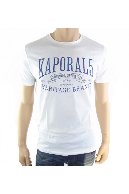 Tee shirt Kaporal homme manches courtes BOREV blanc