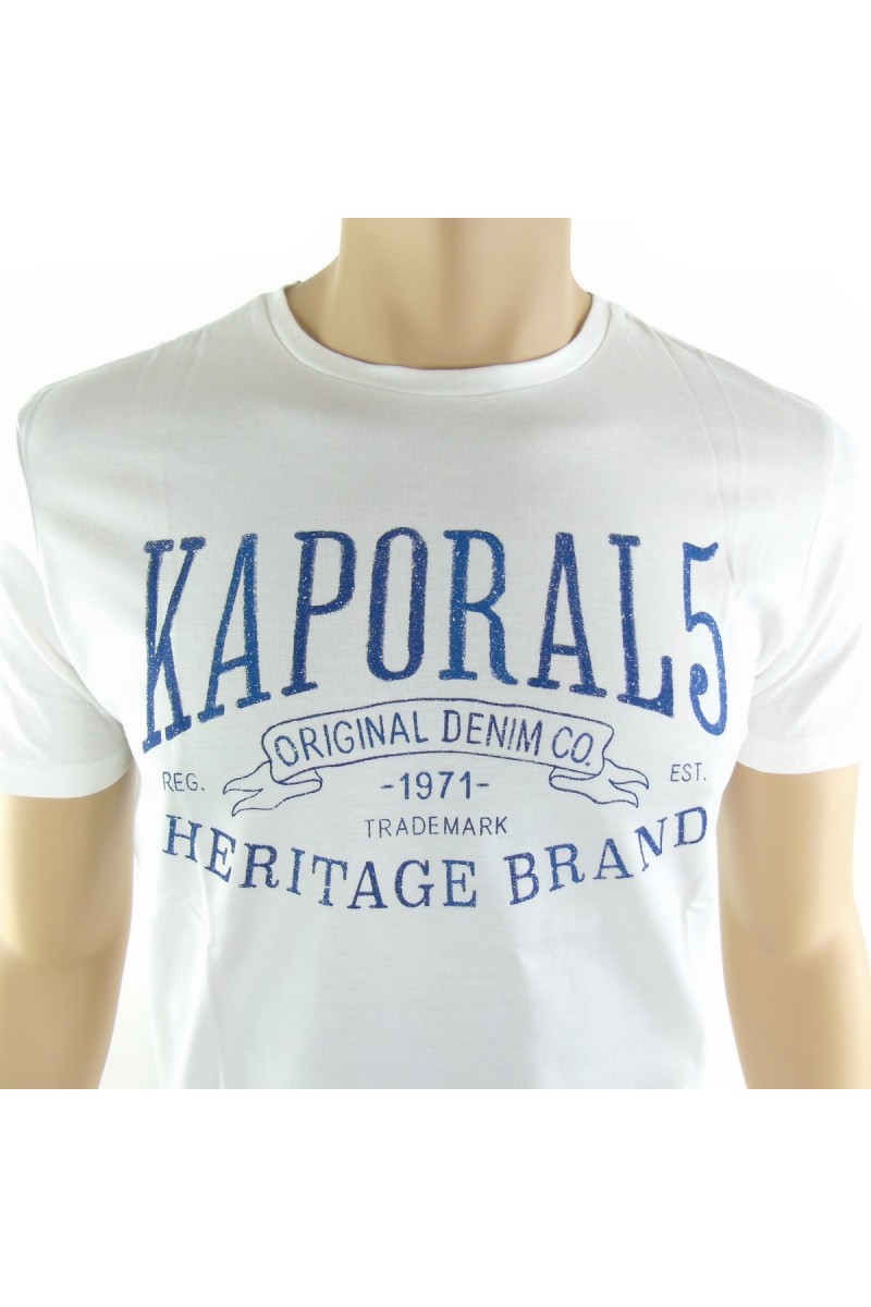 Tee shirt Kaporal homme manches courtes BOREV blanc