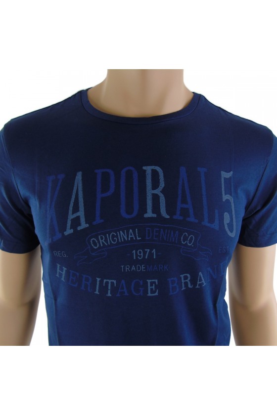 Tee shirt Kaporal homme manches courtes BOREV bleu