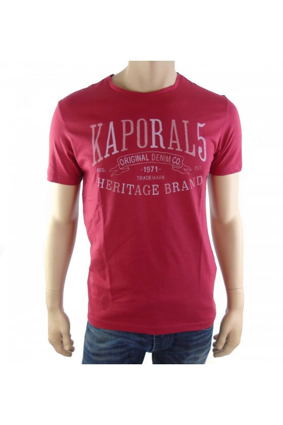 Tee shirt Kaporal homme manches courtes BOREV rouge