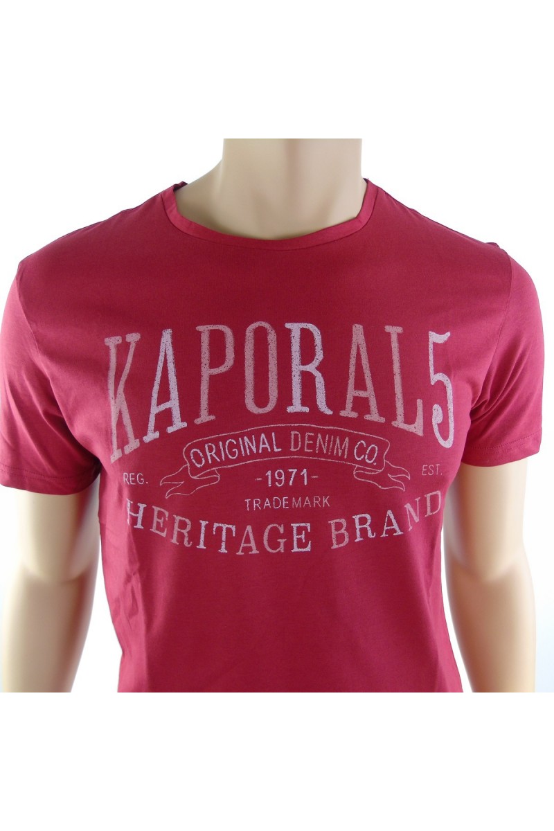 Tee shirt Kaporal homme manches courtes BOREV rouge