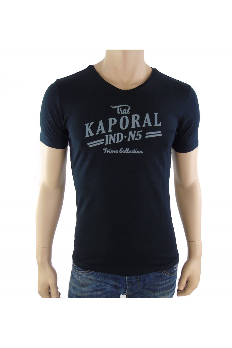 Tee shirt Kaporal homme manches courtes DOBBO noir