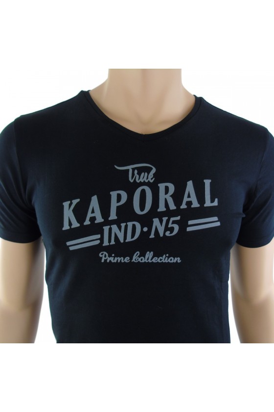 Tee shirt Kaporal homme manches courtes DOBBO noir