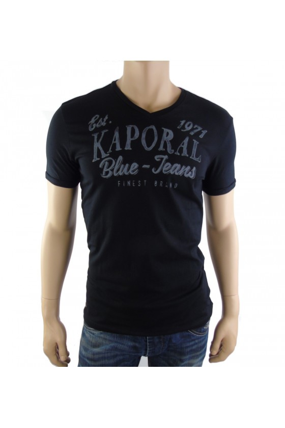 Tee shirt Kaporal homme manches courtes FORKY noir