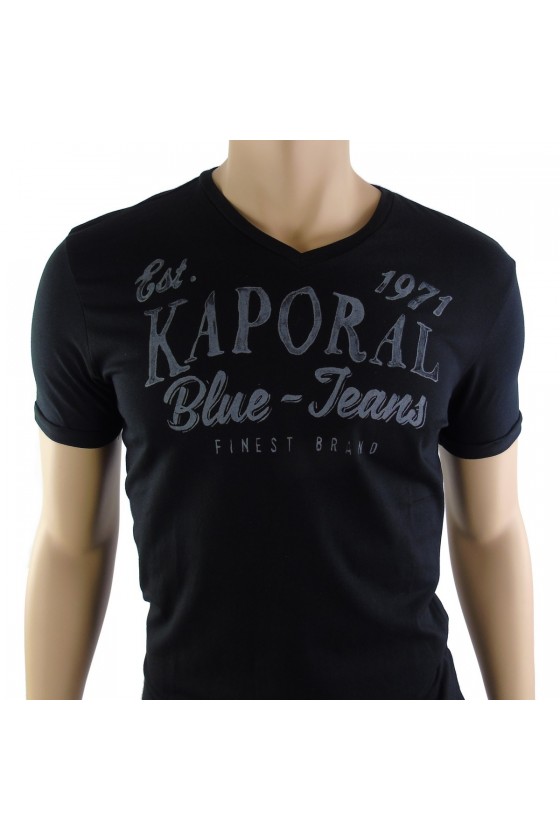 Tee shirt Kaporal homme manches courtes FORKY noir