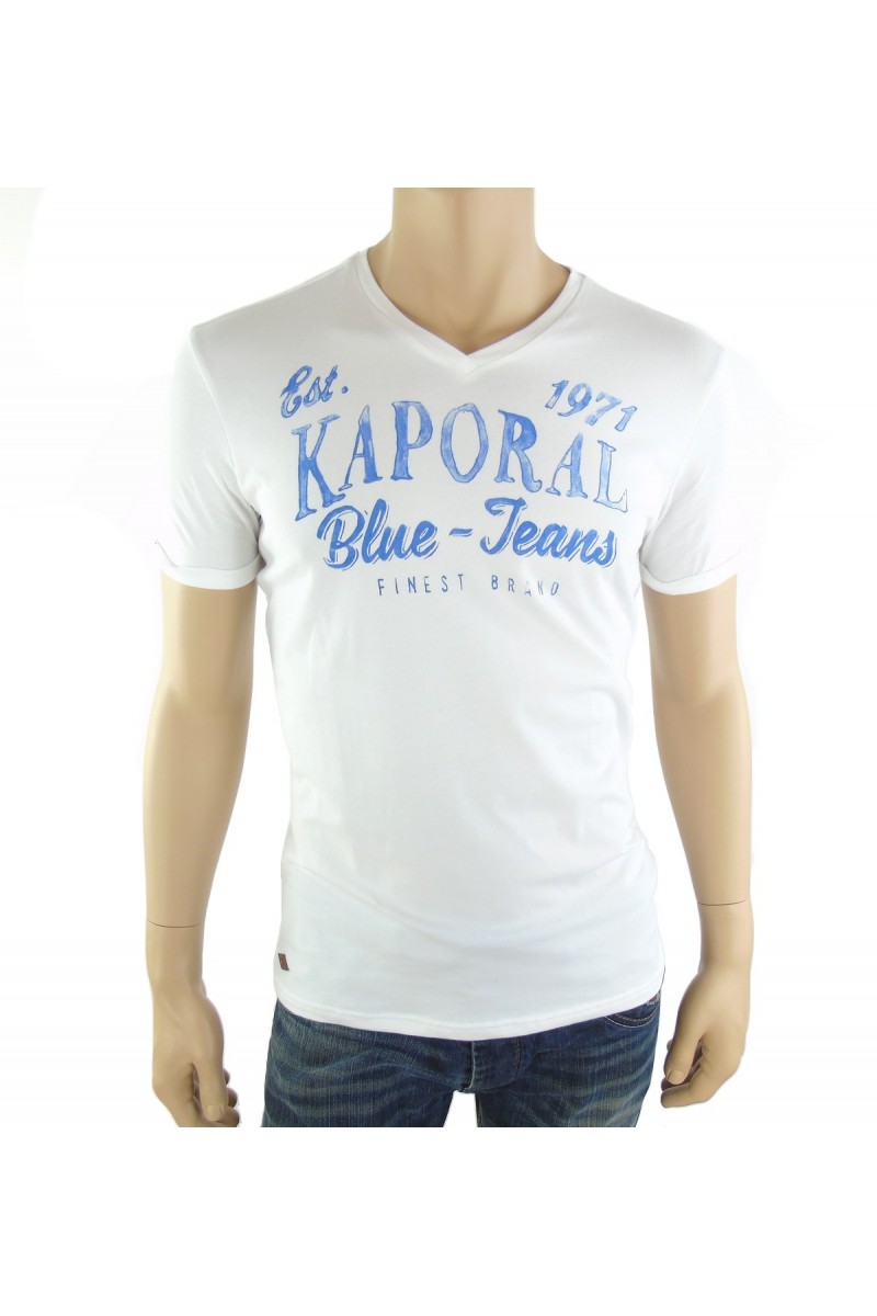 Tee shirt Kaporal homme manches courtes FORKY blanc