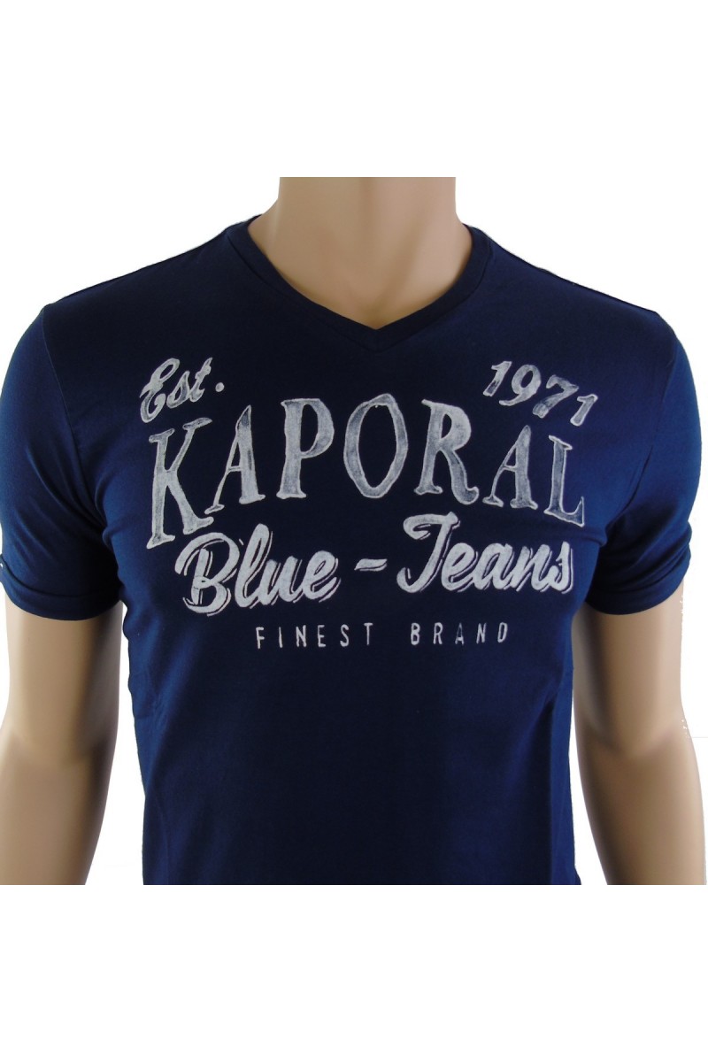 Tee shirt Kaporal homme manches courtes FORKY bleu