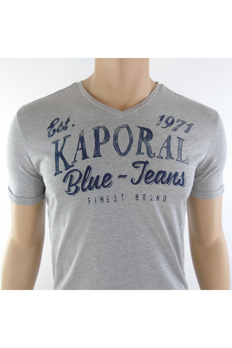 Tee shirt Kaporal homme manches courtes FORKY gris