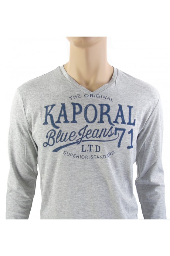 Tee shirt Kaporal homme manches longues BARTZ gris