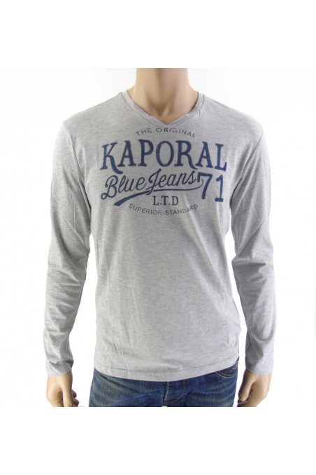 Tee shirt Kaporal homme manches longues BARTZ gris