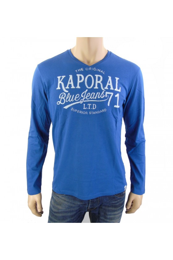 Tee shirt Kaporal homme manches longues BARTZ bleu