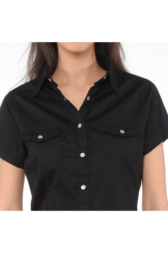 Chemise Kaporal manches courtes Femme Nilex noir