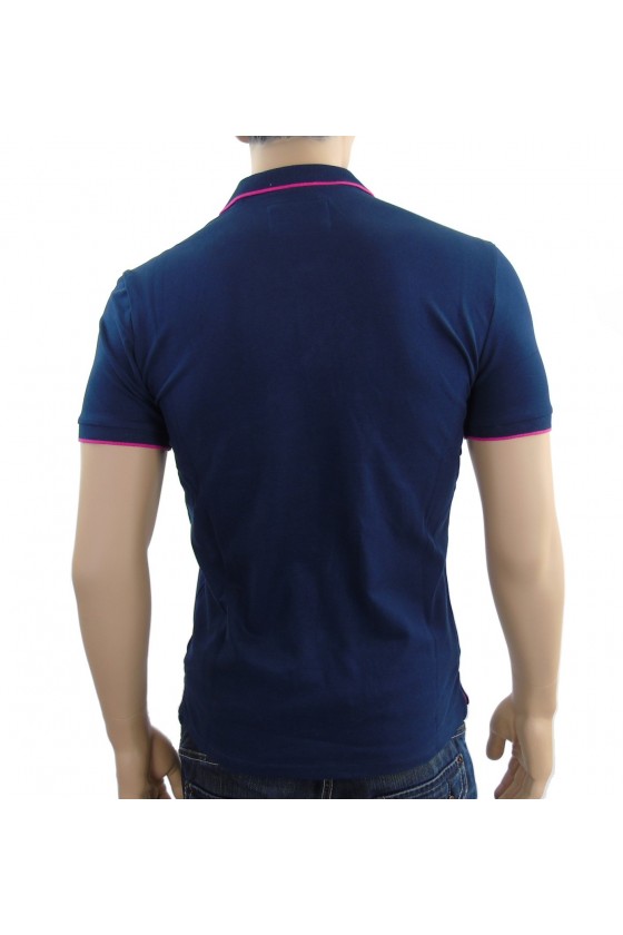 Polo Guess homme manches courtes M62P21 bleu marine